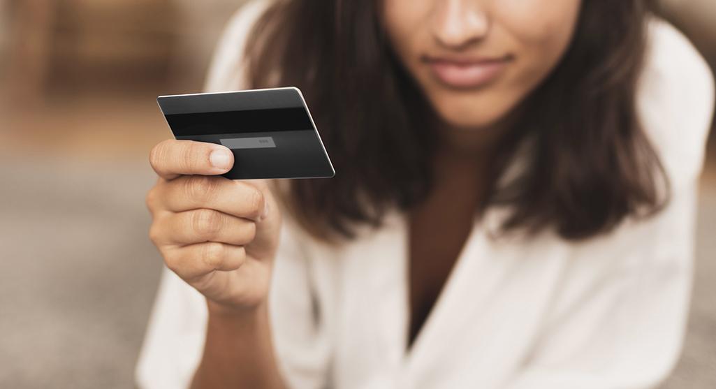 Woman with credit card