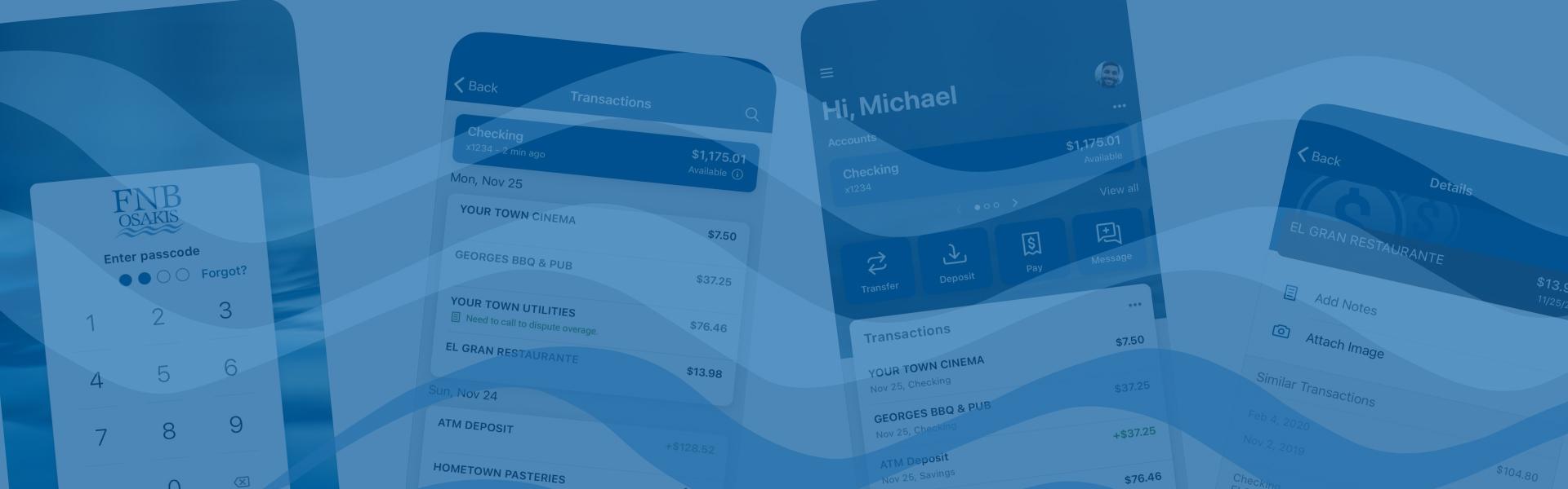 mobile banking screenshots